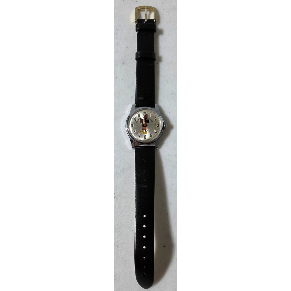 Vintage Helbros Mickey Mouse 17 Jewel Watch - EXE - Runs